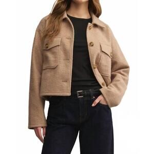 NEW Z SUPPLY oxford boucle jacket in classic camel